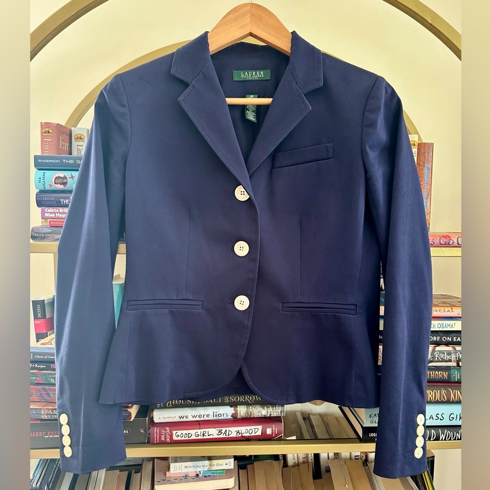Lauren Ralph Lauren Navy Blue 3-Button Blazer 🧥💼